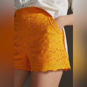 Anthropologie Maeve Eyelet Shorts Size 4